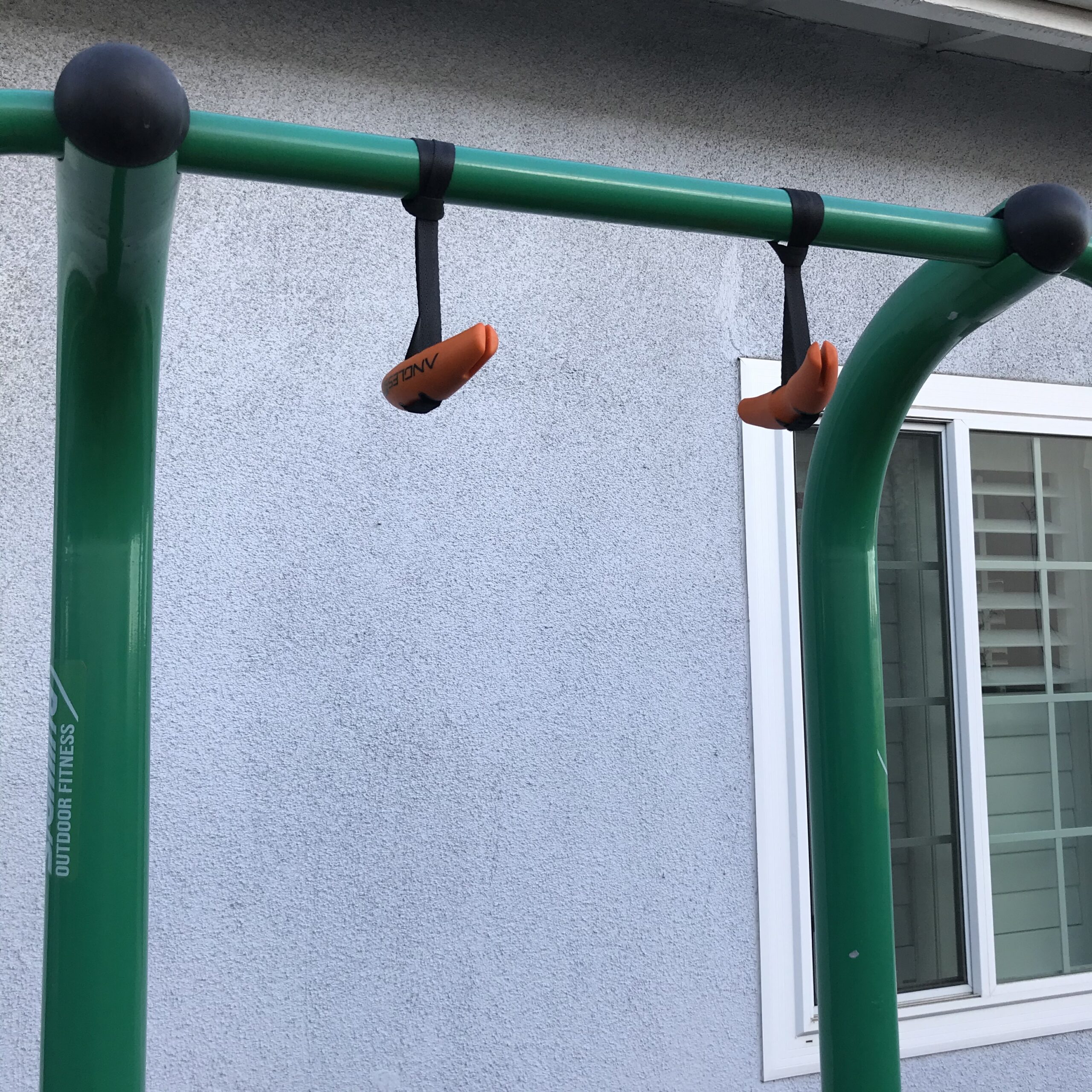 Stamina Pull Up Bar Tower & Dip Station, Free Standing Outdoor Home Gym Equipment, Green - Adjustable and Portable Workout Stand for Calisthenics Body Weight Training customer photo 2