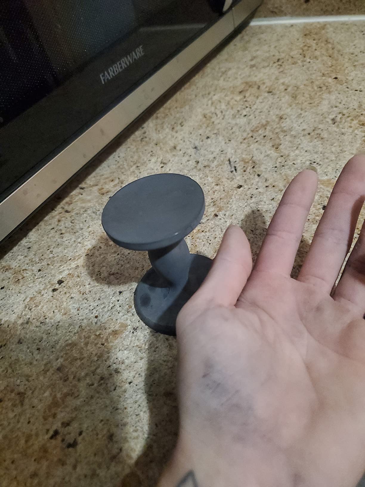 Fino Dual-Sided Espresso Tamper, Heavyweight Aluminum, 4-Ounce, Dual 48-Millimeter and 53-Millimeter Ends for Espresso Machines customer photo 1