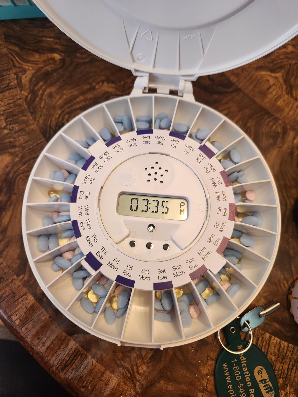 e-Pill MedTime Station Automatic Pill Dispenser - Locked Medication Reminder with Tipper Base & 6 Alarms, White Cover - Pill Organizer for Seniors & Caregivers customer photo 2