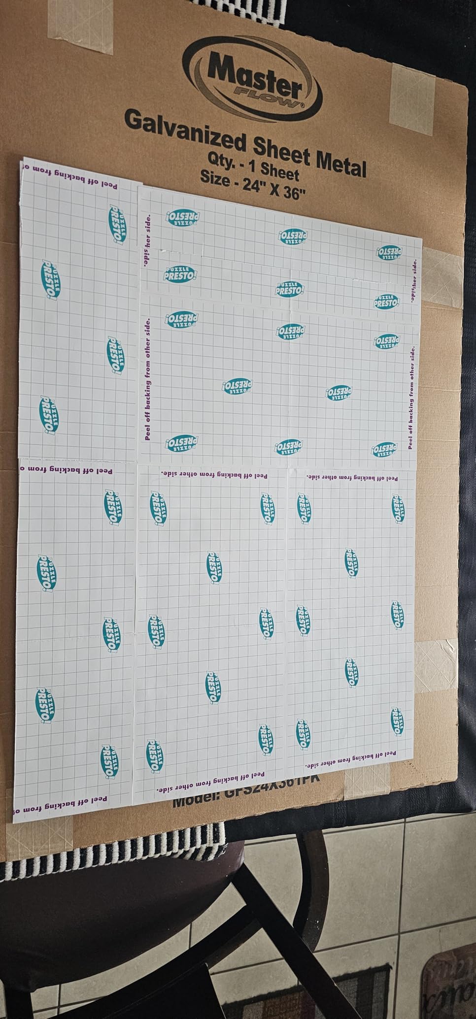 Puzzle Presto Peel & Stick Saver: The Original and Still the Best Way to Preserve Your Finished Puzzle! - 6 Adhesive Sheets and 2 Adhesive Hangers customer photo 1