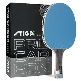 STIGA Pro Carbon + Raptor Performance-Level Table Tennis Rackets with Carbon Technology for Tournament Play - 7-ply Blade with Flared Handles - 2mm Sponge for Enhanced Control and Speed customer photo 1