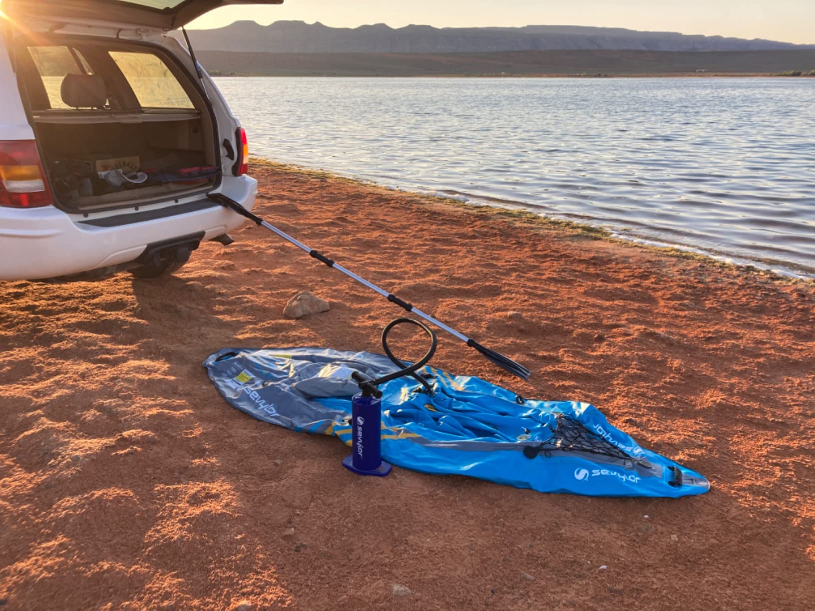 Sevylor QuickPak K1 1-Person Inflatable Kayak, Kayak Folds into Backpack with 5-Minute Setup, 21-Gauge PVC Construction; Hand Pump & Paddle Included customer photo 2