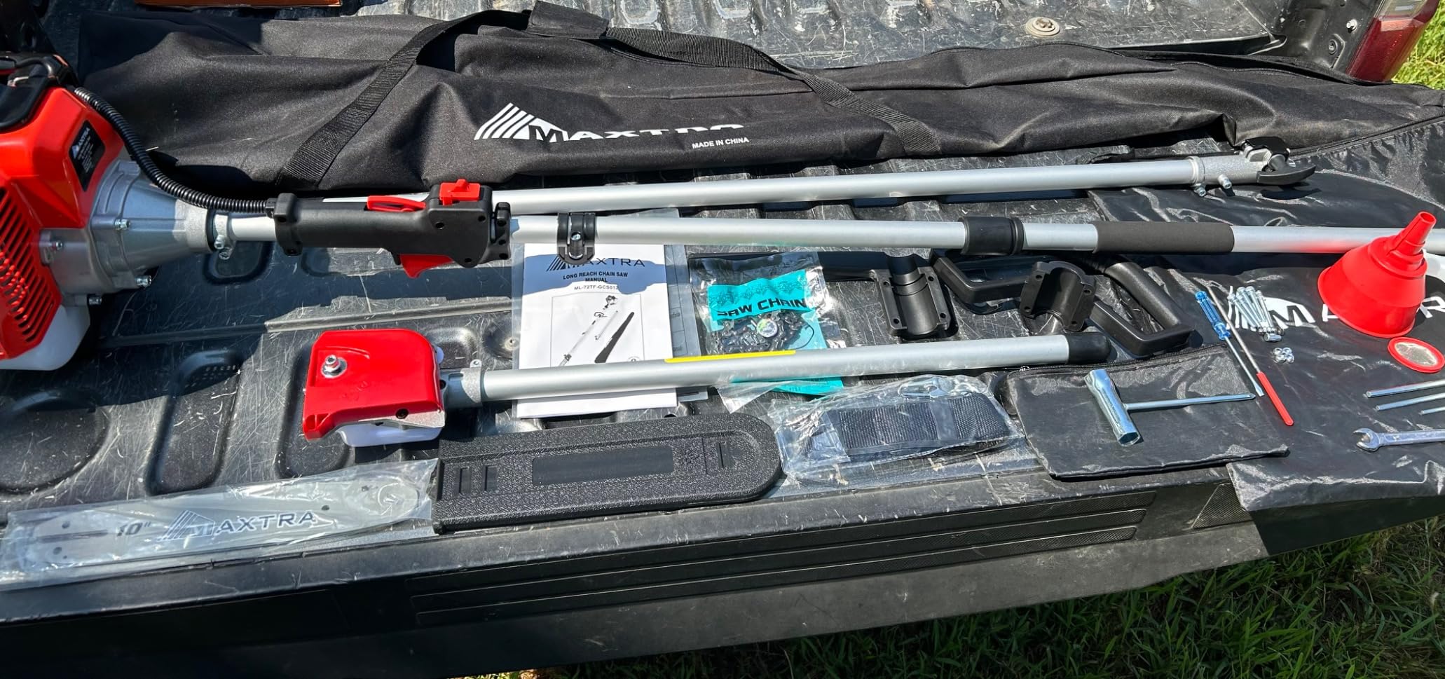 Pole Saw Gas Powered, 16-Foot Reach 42.7CC 2-Cycle 10-Inch Bar Cordless Extendable Long Trimmer Power Gasoline Chainsaw For Tree Hedge Trimming Bush Pruning, Regular Saw Head customer photo 2