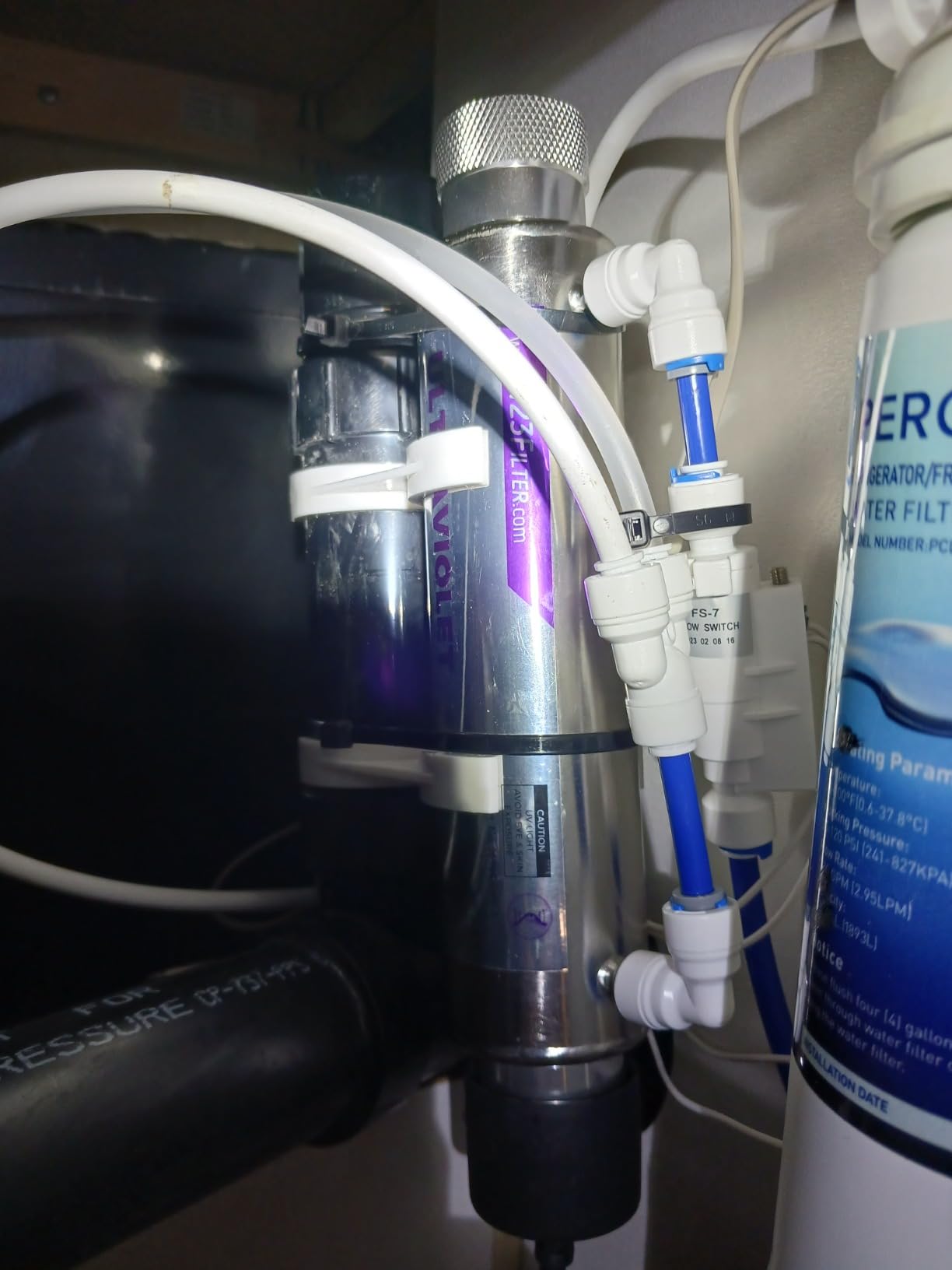 iSpring UVF11A UV Ultraviolet Light Water Filter with Smart Flow Control Switch 11W, 110V, 10-INCH customer photo 1