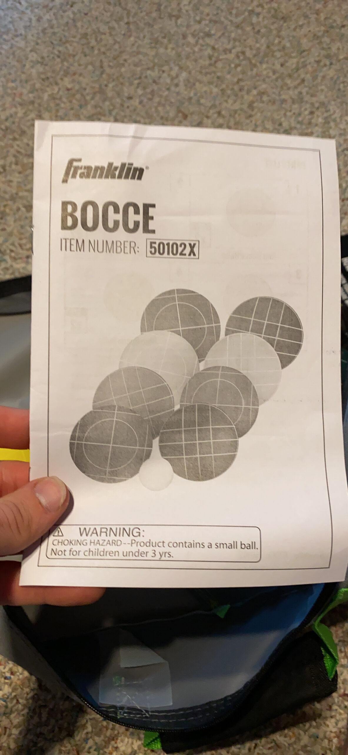 Franklin Sports Bocce Sets - Backyard + Beach Bocce Ball Sets - (8) Outdoor Balls + (1) Pallino - Adult + Family Bocce Sets customer photo 1