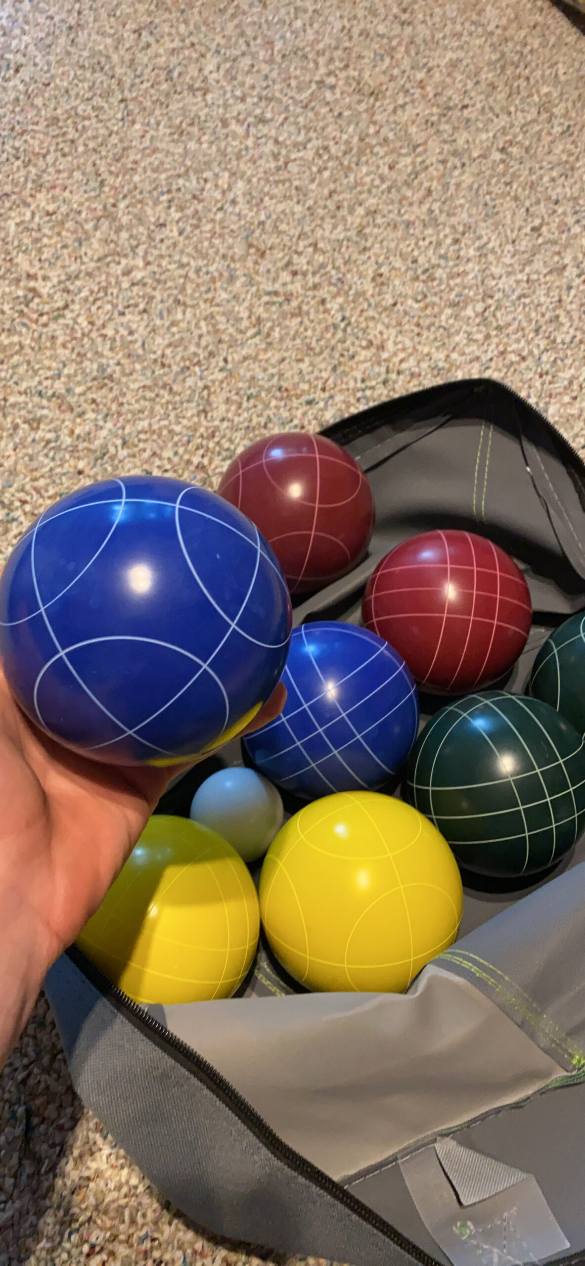 Franklin Sports Bocce Sets - Backyard + Beach Bocce Ball Sets - (8) Outdoor Balls + (1) Pallino - Adult + Family Bocce Sets customer photo 2