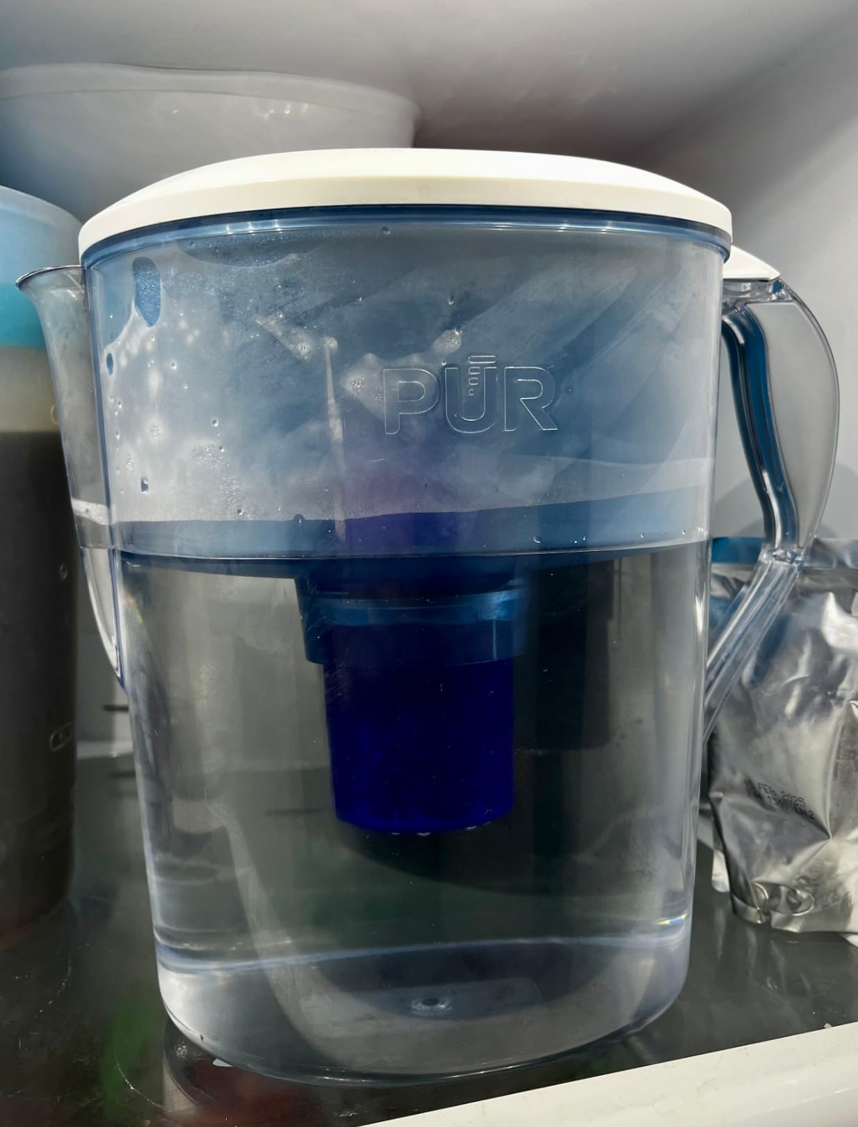 PUR 11-Cup Water Pitcher, 1 Genuine PUR Filter, Cleaner, Great-tasting Water, Dishwasher Safe, Powerful Filtration, Filter Change Light Indicator, LockFit Cap Design - White customer photo 1