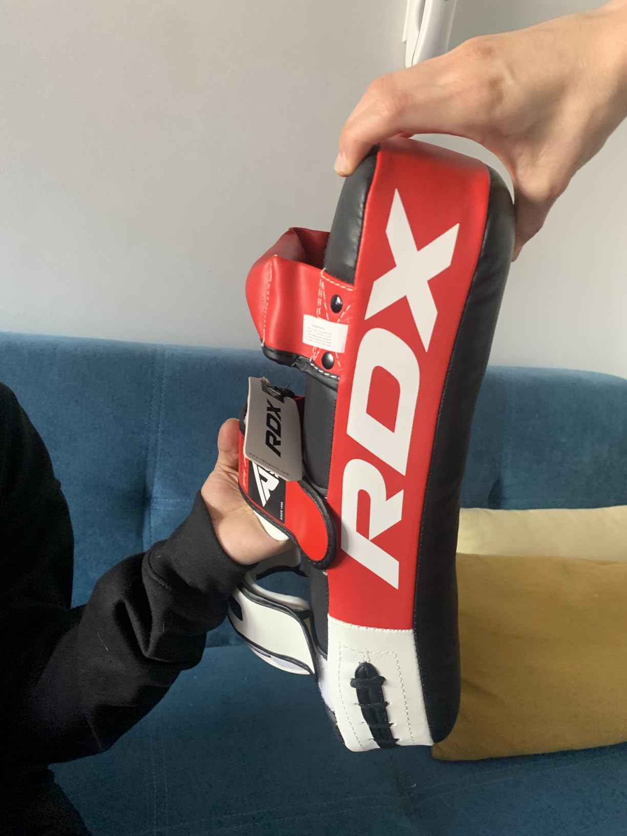 RDX Muay Thai Pad for Training, Curved Kickboxing kicking strike Shield, Coaching Kick Boxing, MMA, Martial Arts, Karate, Taekwondo, Punching, Foot, Knee and Elbow Target customer photo 1