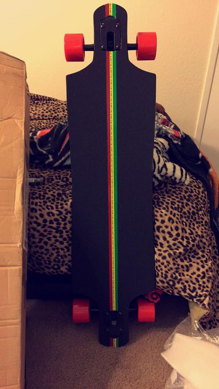 Santa Cruz Lion God Rasta Drop Thru Cruzer Freeride Longboard Deck Complete 40