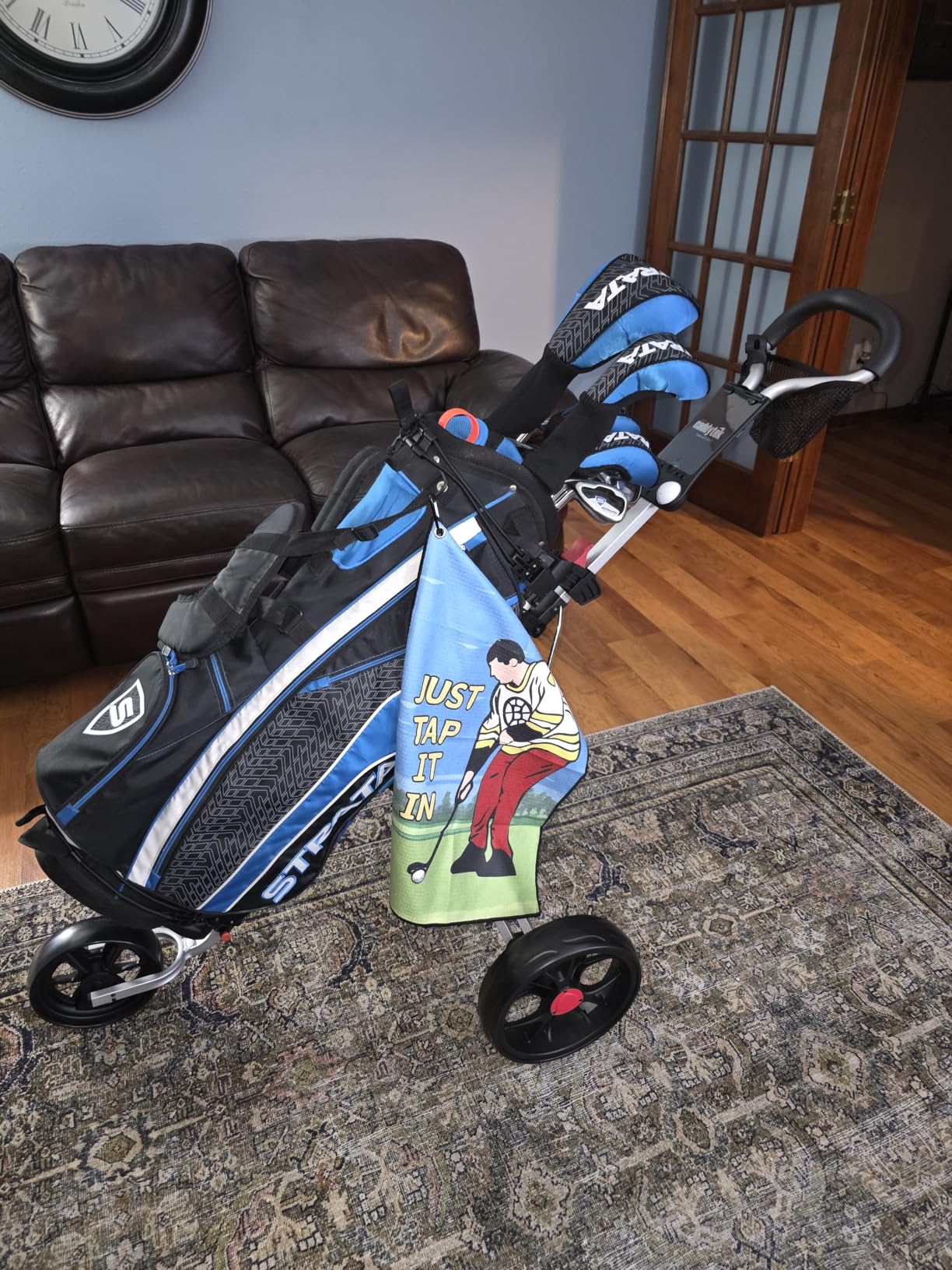 Caddytek CaddyLite 11.5 V3 Golf Push Cart - Lightweight Aluminum 3-Wheel Foldable Golf Bag Cart with Quad-Fold Frame, EVA Wheels, Adjustable Handle, Foot Brake, Mesh Net, Umbrella & Drink Holder customer photo 1