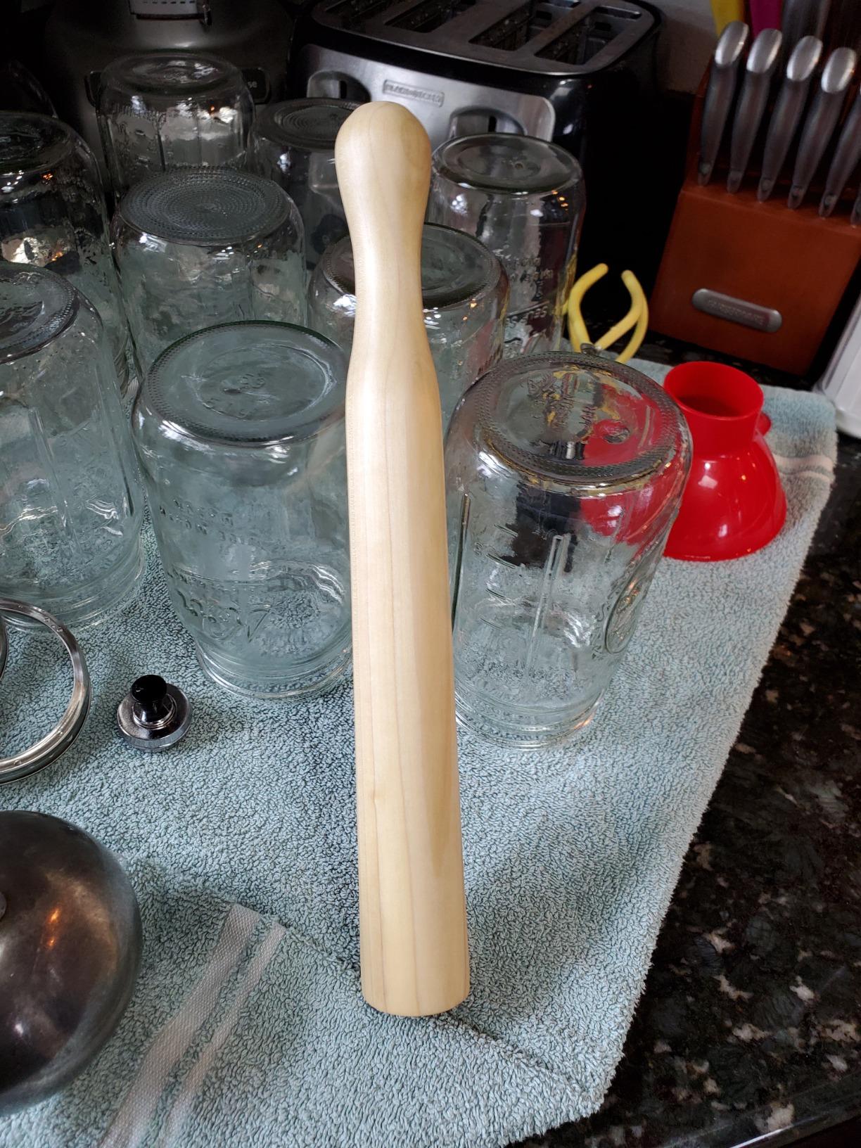 Small Wooden Cabbage Tamper for sauerkraut and more. 12