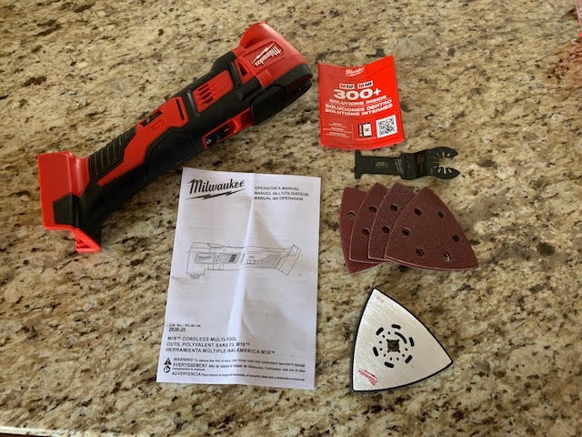 Milwaukee 2626-20 M18 18V Lithium Ion Cordless 18,000 OPM Orbiting Multi Tool with Woodcutting Blades and Sanding Pad with Sheets Included (Battery Not Included, Power Tool Only) customer photo 2