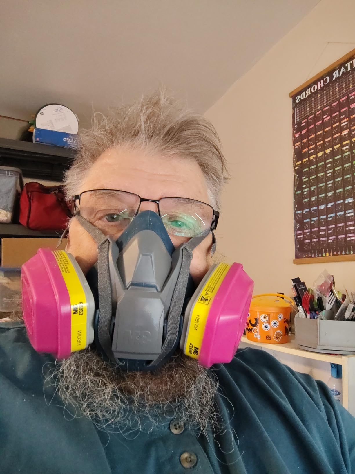 3M Rugged Comfort Quick Latch Half Facepiece Reusable Respirator 6501QL, NIOSH, Cool Flow Exhalation Valve, Bayonet Connection, Silicone Face Seal, Gases, Vapors, Dust, Maintenance, Construction, S customer photo 1