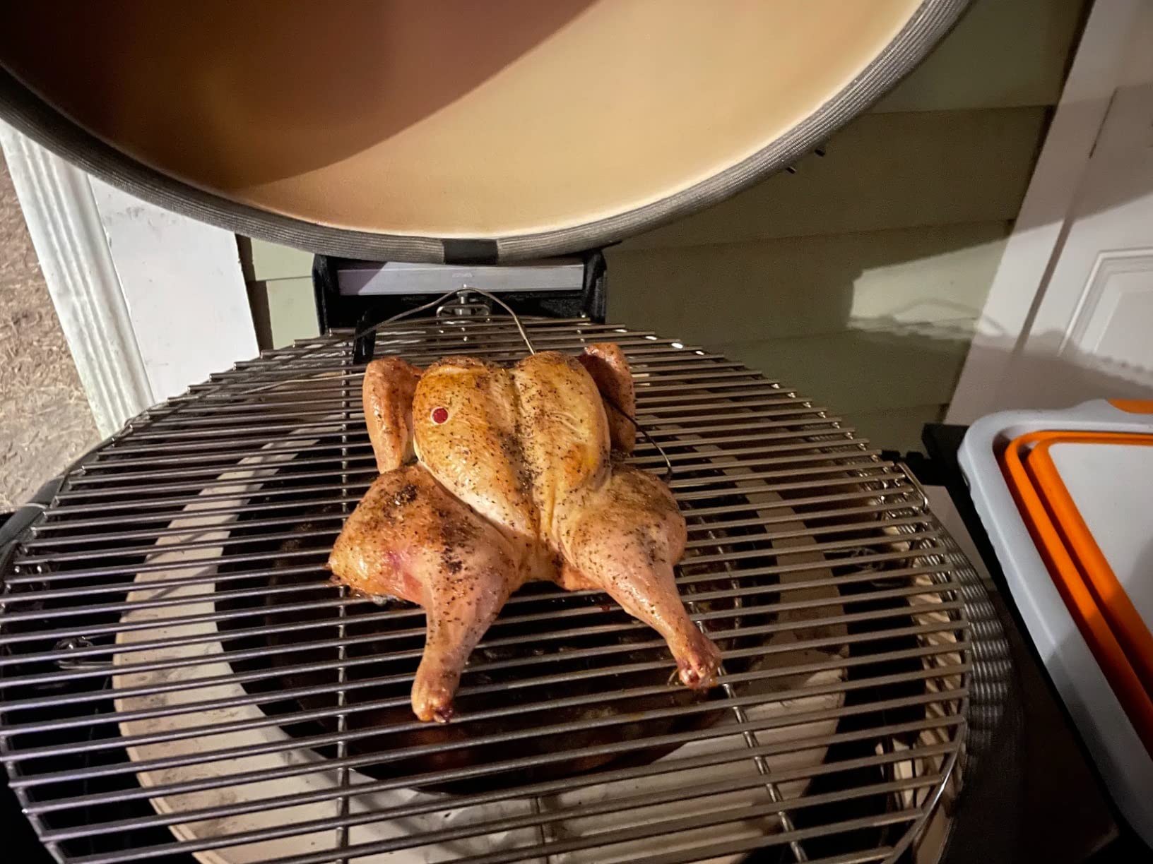 Big Joe Series I 24-inch Ceramic Charcoal Grill and Smoker with Cart, Side Shelves, Stainless Steel Grates and 450 Cooking Square Inches in Red, Model BJ24Rh customer photo 1