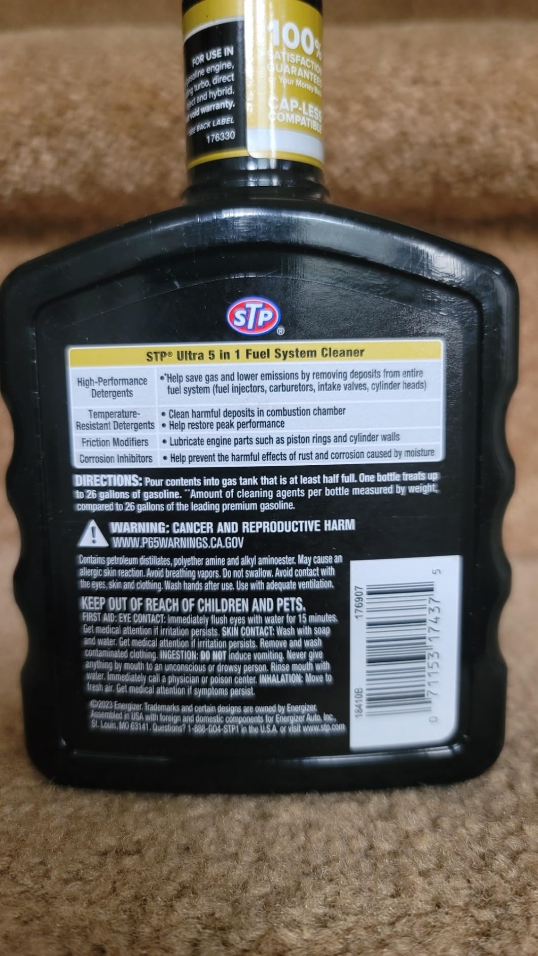 STP Ultra 5 In 1 Fuel System Cleaner and Stabilizer, Deep Cleans Fuel System and Fights Engine Friction, 12 FlOz customer photo 2