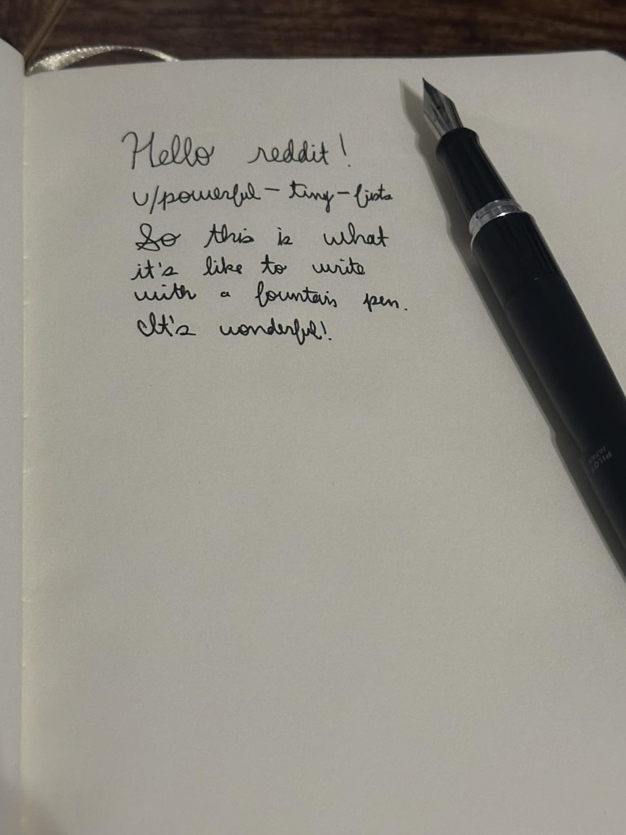 PILOT Metropolitan Collection Fountain Pen, Black Barrel, Classic Design, Fine Nib, Black Ink (91111) customer photo 1