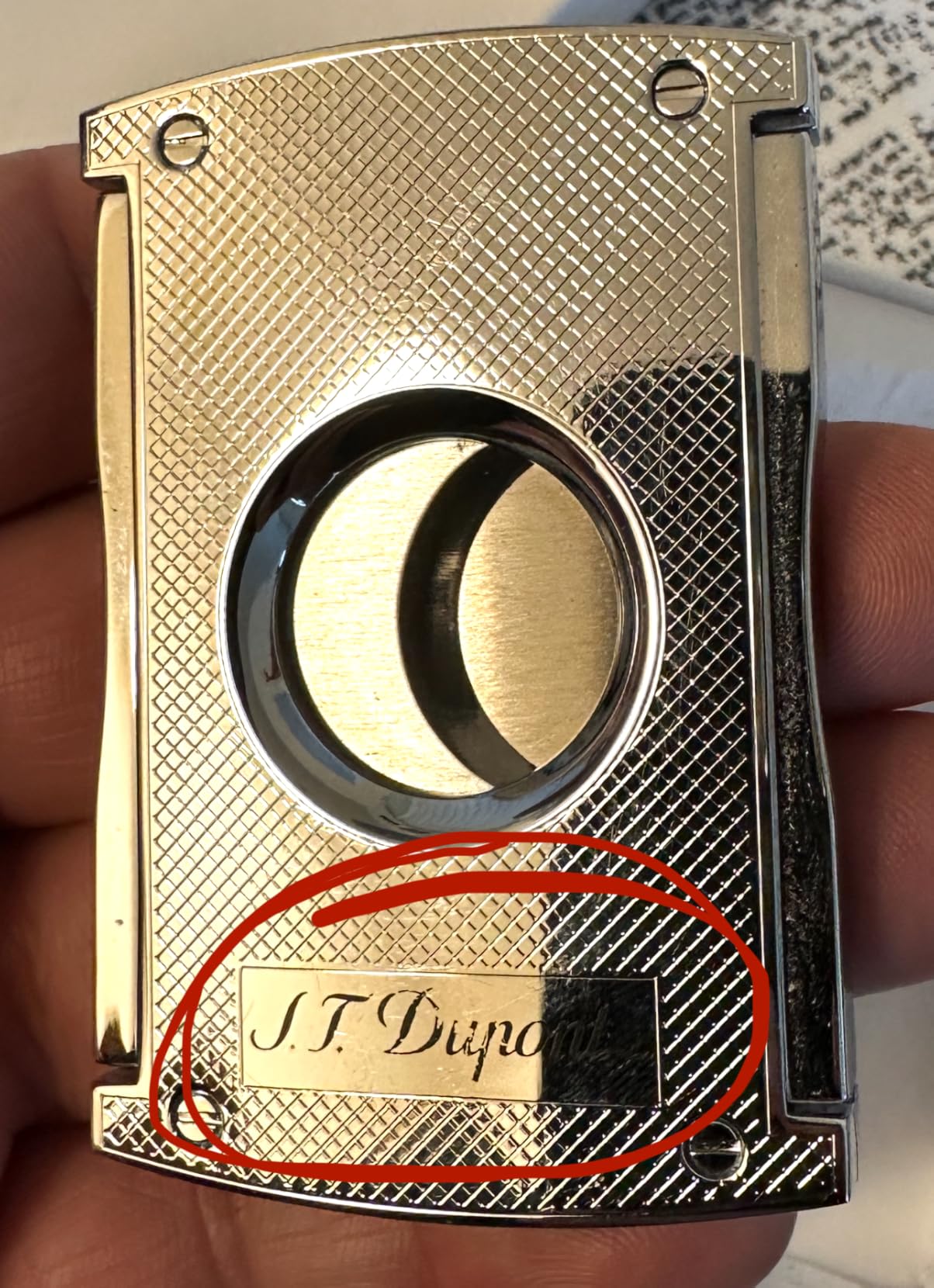 S.T.DUPONT 003257 Maxi Jet Cigar Cutter Chrome Grid customer photo 2