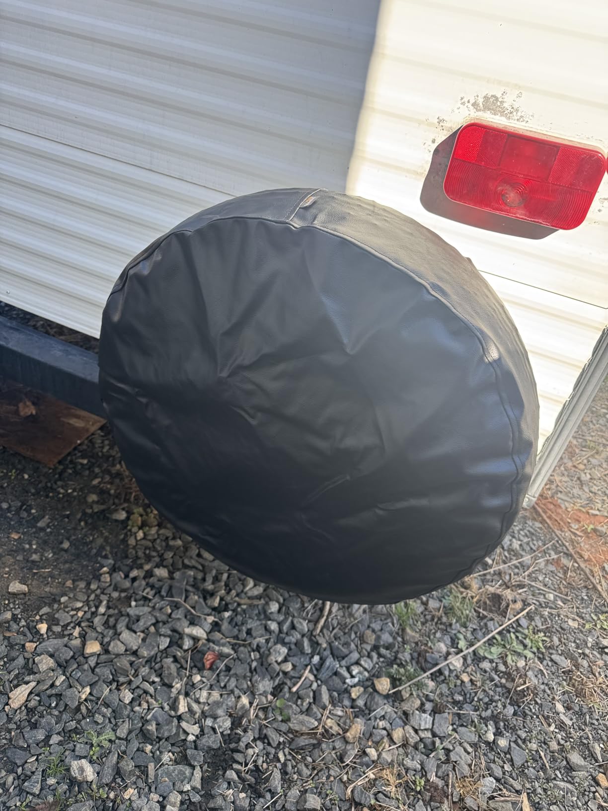 Moonet PVC Thickening Leather Spare Tire Wheel Cover for Car Truck SUV Camper Trailer Universal Fit RV JP FJ, R18 XXL Black (for Overall Wheel Diameter 34-35 inch) customer photo 2