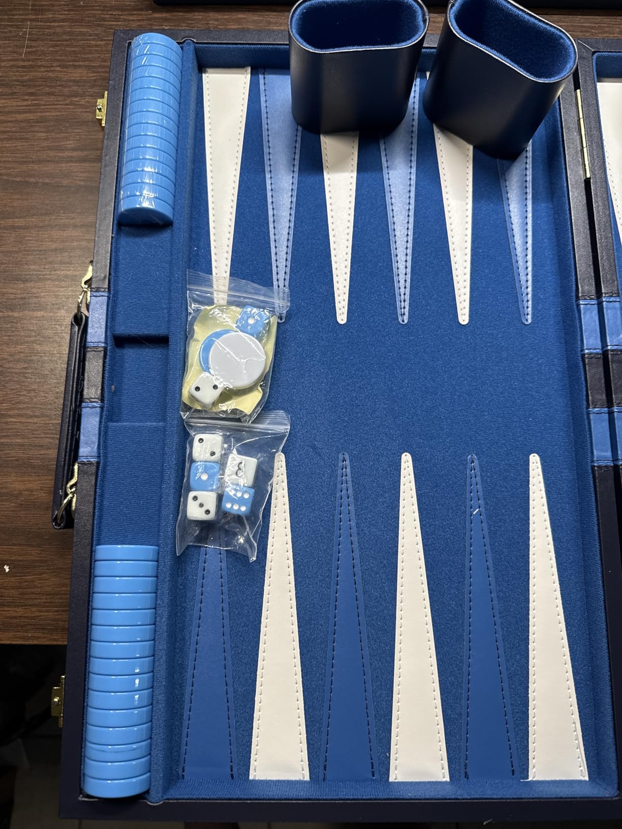 Get The Games Out Top Backgammon Set - Classic Board Game Case - 2 Players - Best Strategy & Tip Guide - Available in Small, Medium and Large Sizes (Brown, Medium) customer photo 1