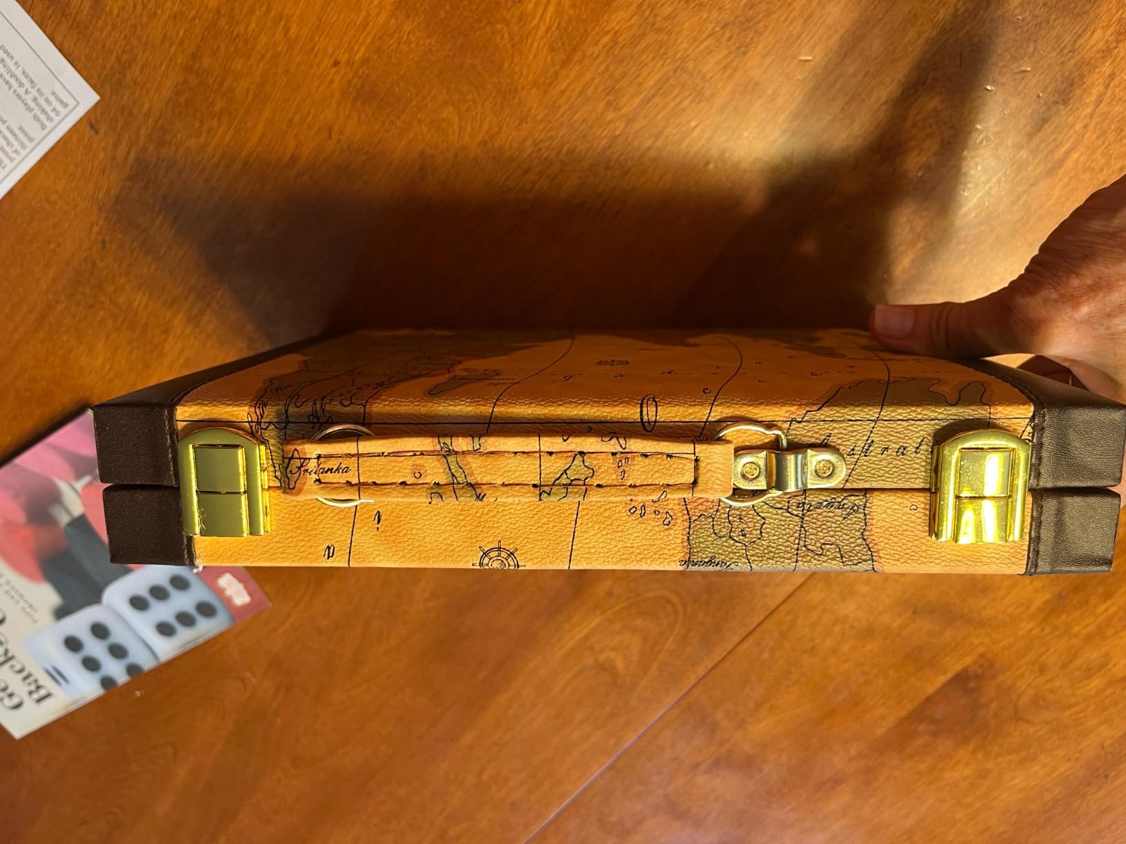 Get The Games Out Top Backgammon Set - Classic Board Game Case - 2 Players - Best Strategy & Tip Guide - Available in Small, Medium and Large Sizes (Brown, Medium) customer photo 2