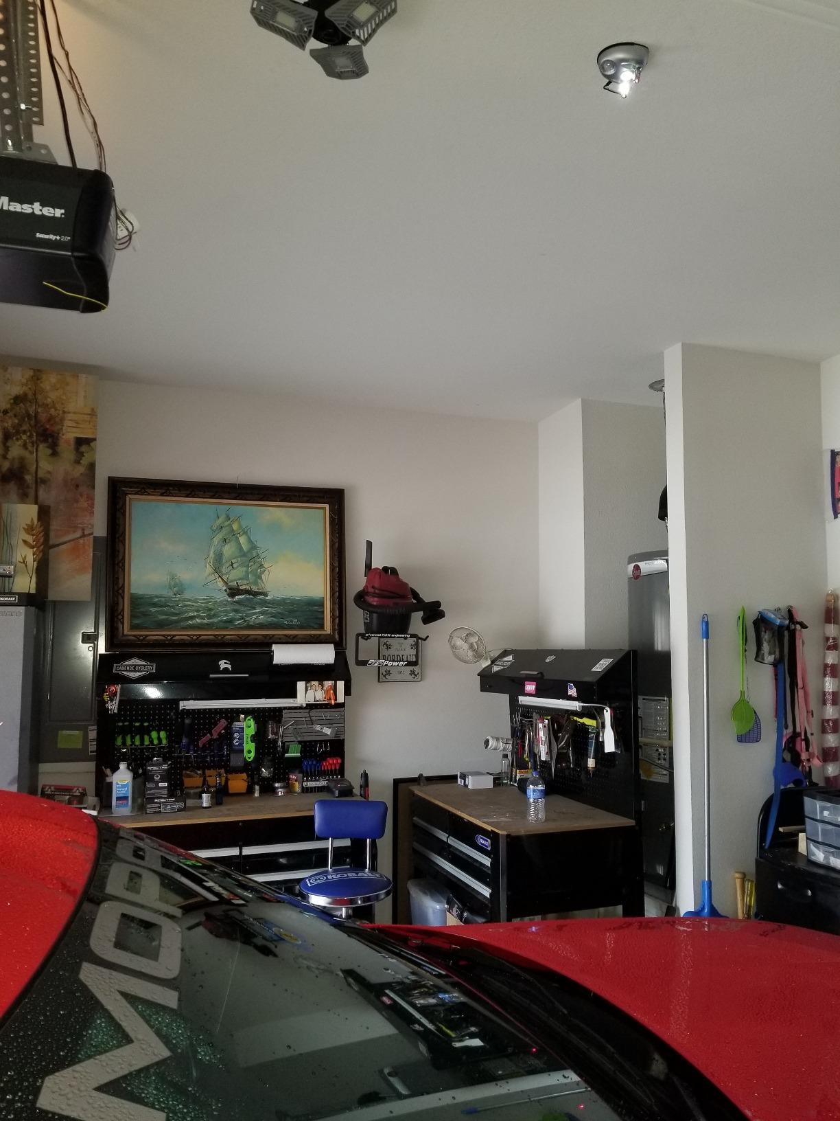 Maxsa 37314 Park Right Dual Laser Parking Guide for Garage with Adjustable 360-Degree Lasers, Motion Activated with LED Light, AC Adapter and Battery Backup, Car and SUV Parking Guide, Silver customer photo 2