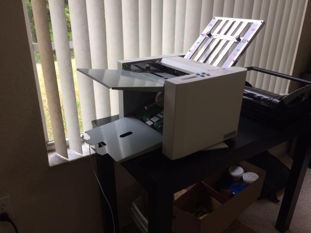 Formax FD 300 Desktop Document Folder, LCD Control Panel, 3 Digit Counter, Folds 7400 Sheets per Hour, 4 Fold Types, Output Conveyor customer photo 2
