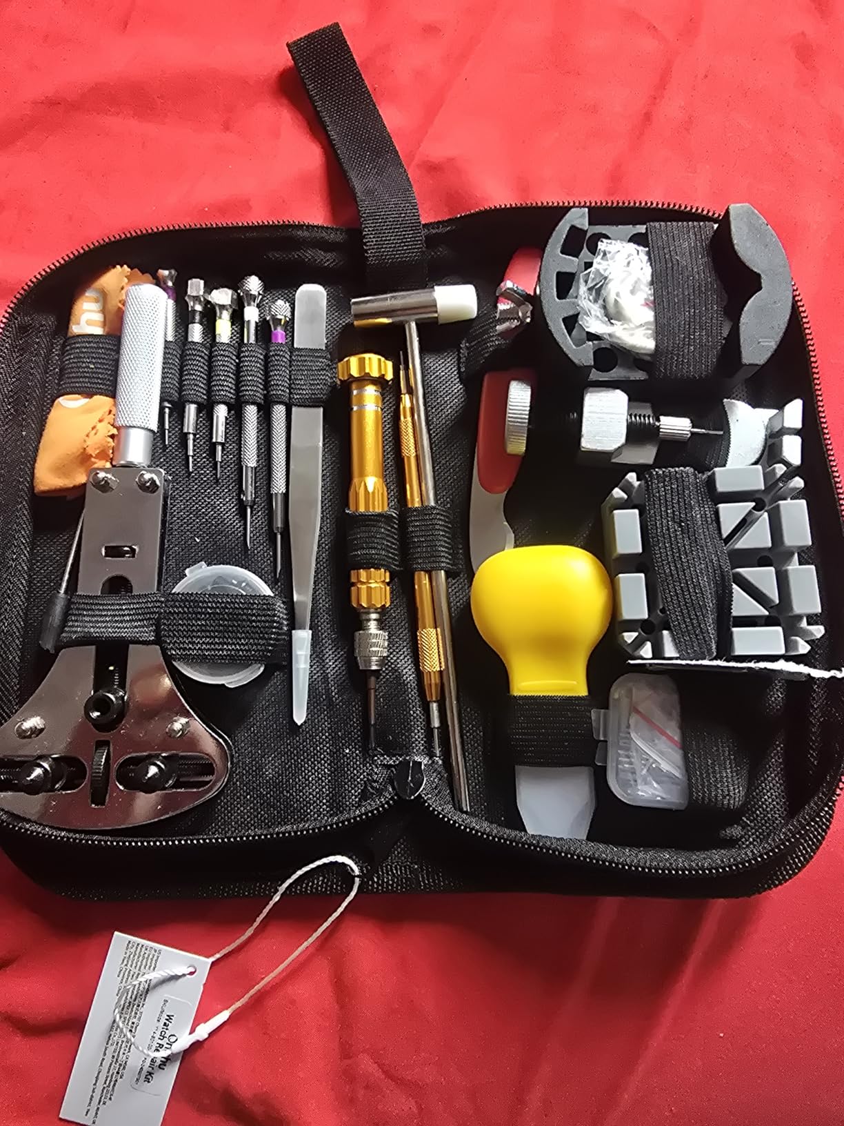 Watch Repair Kit, Ohuhu 192 PCS UPGRADED Heavy Duty Watch Link Removal Battery Replacement Band Tool Kit, Watch Back Remover Tool Professional Watch Repair Opener Tools with PU Leather Bag User Manual customer photo 2