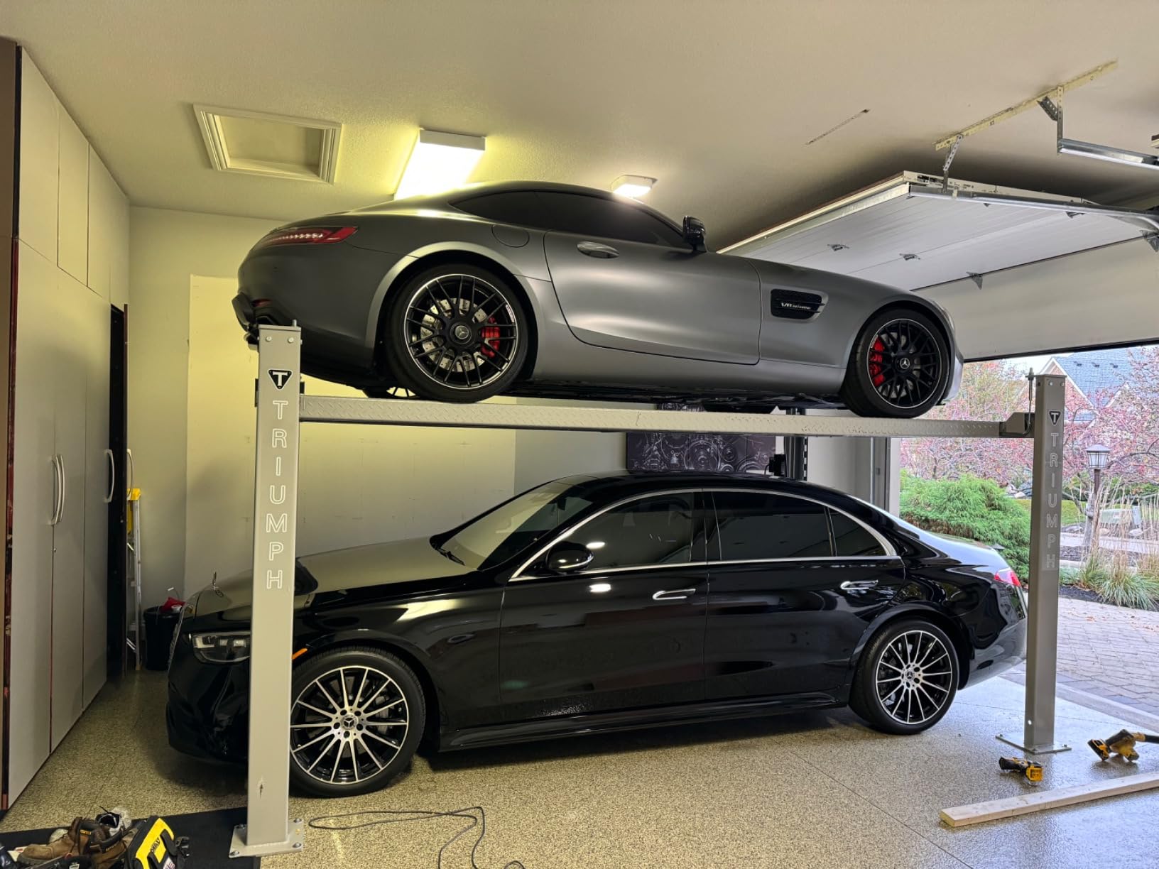 TRIUMPH NSS-8 8000Lbs 4 Post Storage Service Car Auto Lift Truck Hoist customer photo 1