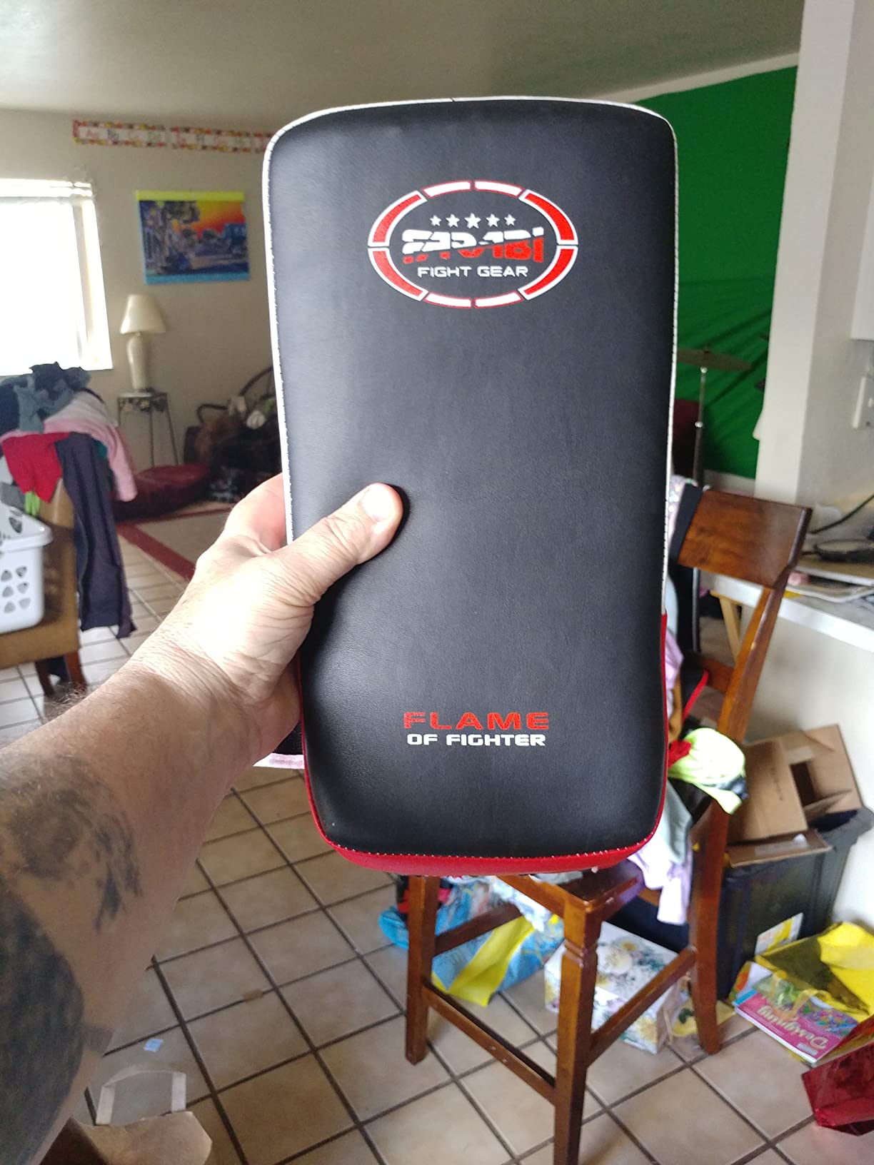 Farabi Thai Pad Training Kick Pad Curved Coaching Pad Kicking Mix Martial Arts x 1 Single Unit customer photo 1