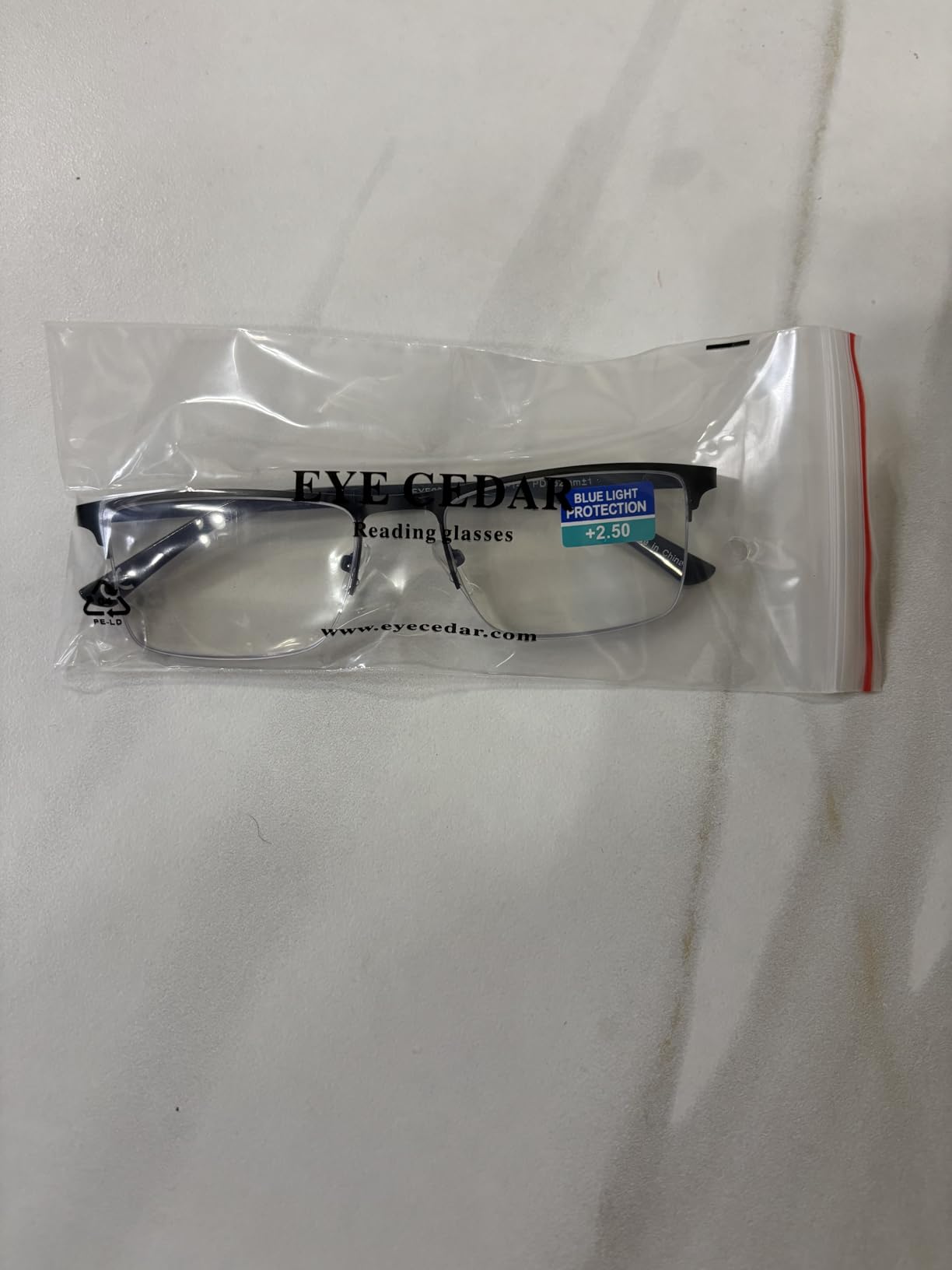 EYECEDAR 5 Pack Quality Reading Glasses Men Metal Half Frame Spring Hinges Blue Light Blocking Computer Eyeglasses Readers for Men 2.5 customer photo 2