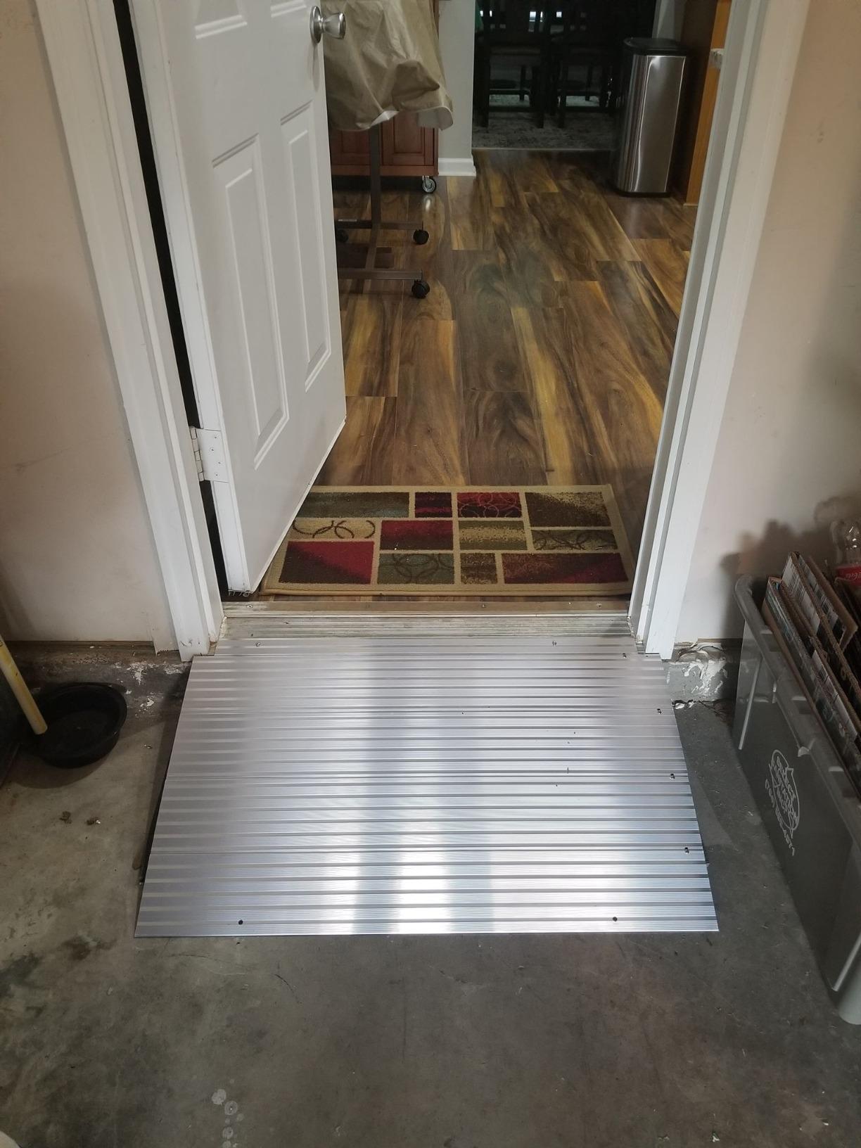 EZ-ACCESS - Threshold Ramps for Doorways - Portable Wheelchair Ramp for Home Steps, Aluminum Door Threshold Sliding Doors, and Wheelchair Access - Adjustable Modular Transitions, 1.5 inch Rise customer photo 1