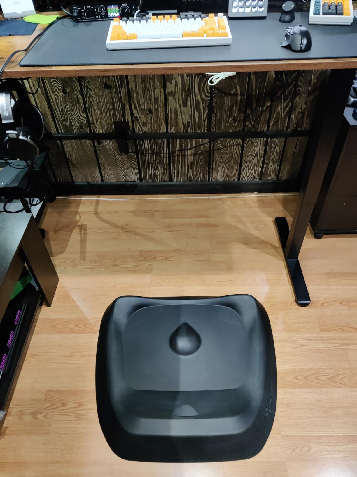 The Standing Desk Mat - Topo by Ergodriven | Premium Not-Flat Anti-Fatigue Standing Desk Mat with Calculated Terrain | Ultra-Thick Deluxe Comfort Foam, Durable, PVC-Free | Accessories | Obsidian Black customer photo 1