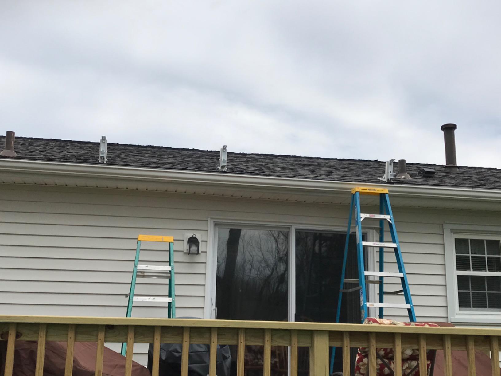 ADVANING 12'x10' Motorized Patio Retractable Awning | Luxury Series | Premium Quality, 100% Solution-Dyed European Acrylic UV Sun Shade, Color: Ocean Blue Stripes, EA1210-A447H2 customer photo 1