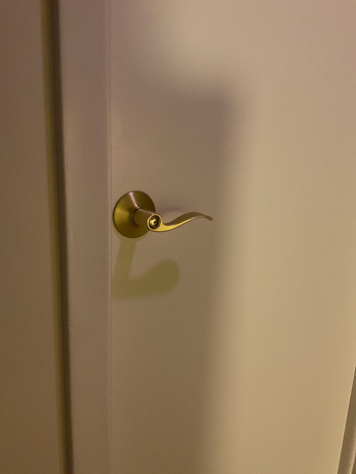Schlage F40 ACC 608 Accent Door Lever, Bed & Bath Privacy Lock, Satin Brass customer photo 1