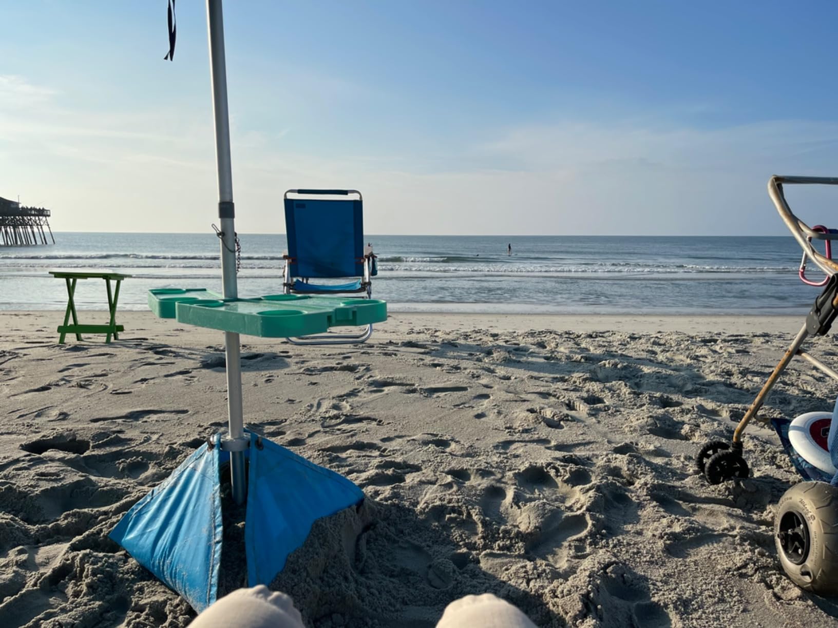 BEACHBUB ALL-IN-ONE BEACH UMBRELLA SYSTEM. Includes ULTRA Base (compliant with the ASTM F3681-24 Beach Umbrella Safety Standard). (Deep Ocean Blue) customer photo 1