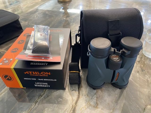 Athlon Optics 8x42 Midas UHD Gray Binoculars with ED Glass for Adults and Kids, High-Powered Binoculars for Hunting, Birdwatching, and More customer photo 1