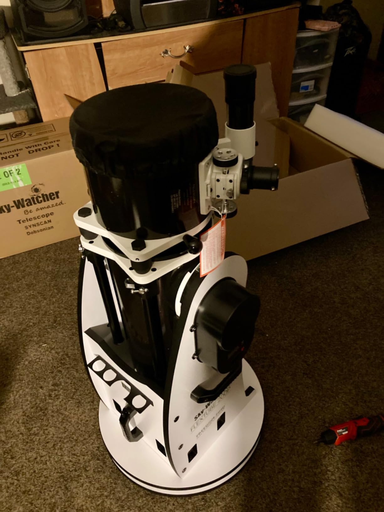 SkyWatcher Flextube 250 SynScan Dobsonian 10-inch Collapsible Computerized GoTo Large Aperture Telescope, White, (S11810) customer photo 1