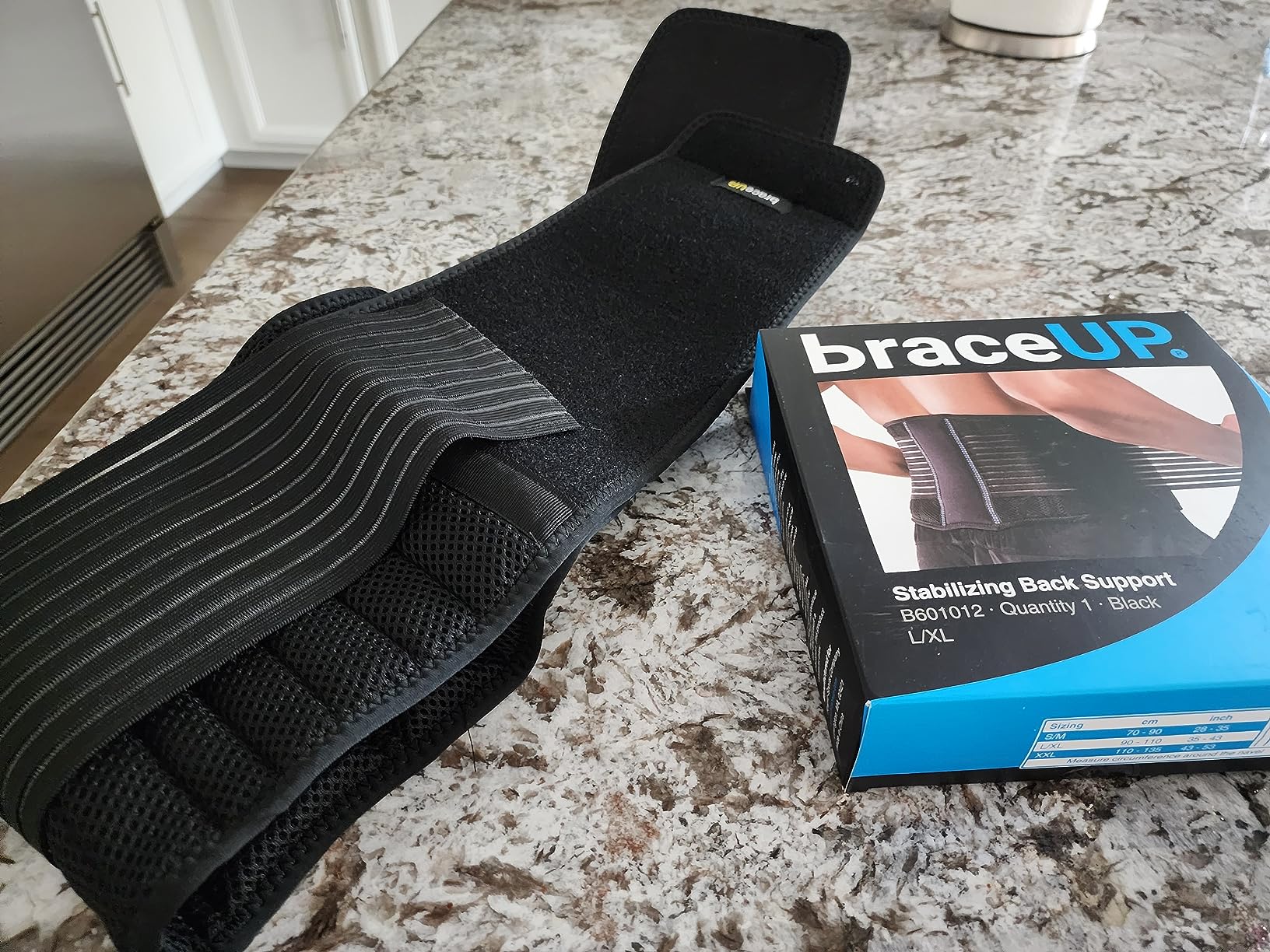 BraceUP Back Brace for Men and Women Lower Back - Breathable Waist Lumbar Support Belt for Sciatica, Herniated Disc, Scoliosis Back Pain Relief, with Dual Adjustable Straps (L/XL 35-43 In) customer photo 2