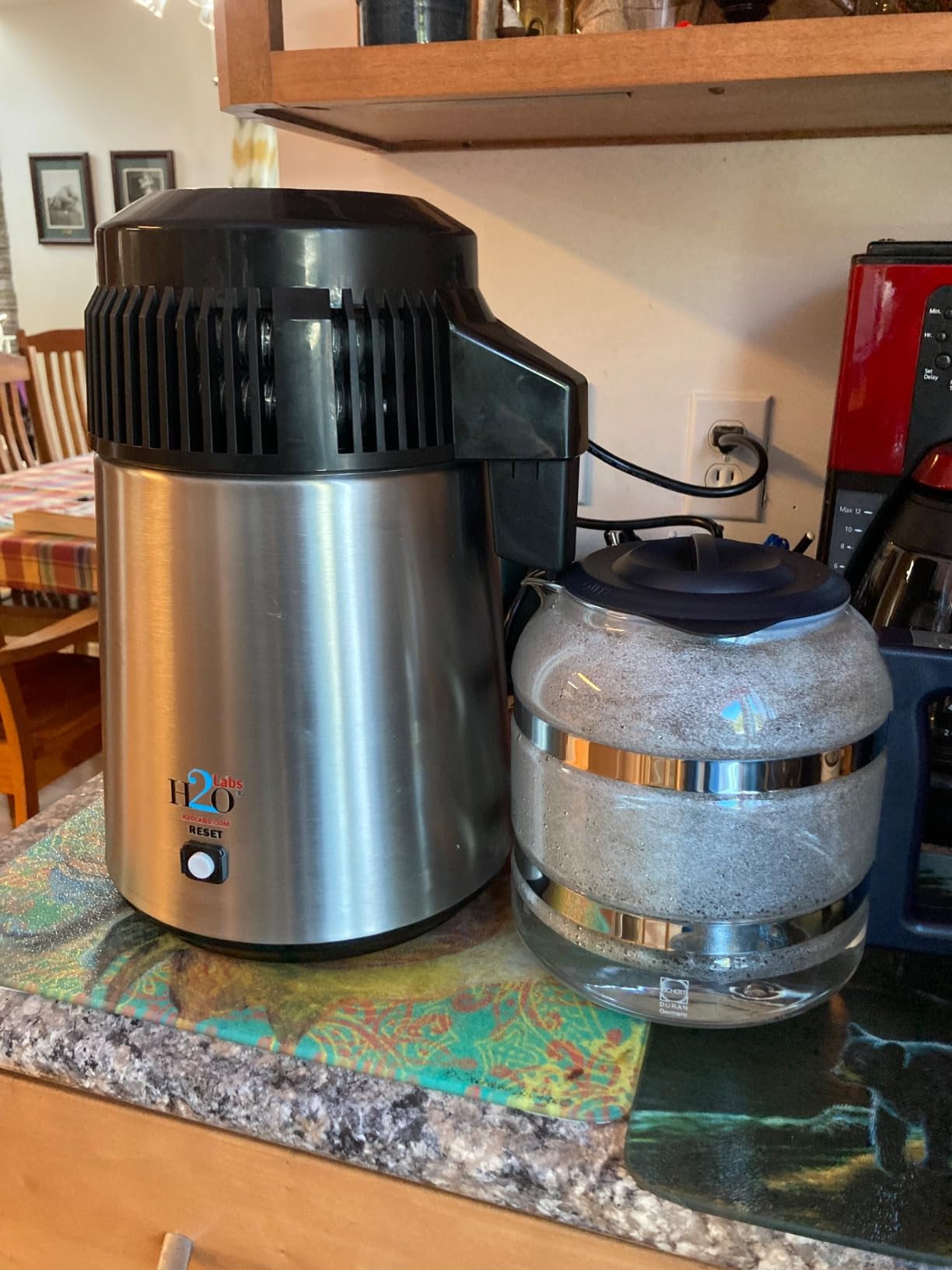 H2o Labs Best-in-Class Countertop Water Distiller - Stainless Steel Home Water Distiller with 1 Gallon Glass Carafe - Porcelain Nozzle Insert & Optimal Heating Element for Pure Distilled Water - 300SS customer photo 1