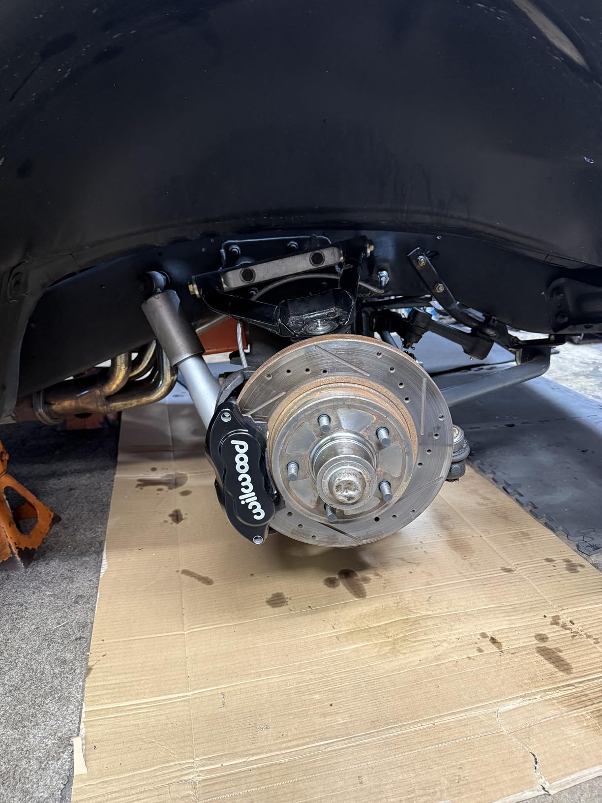 Brake Caliper, D52, 2 Piston, Forged Aluminum, Black Powder Coat, 7.060 in Floating Mount, GM 1968-96, Kit customer photo 1