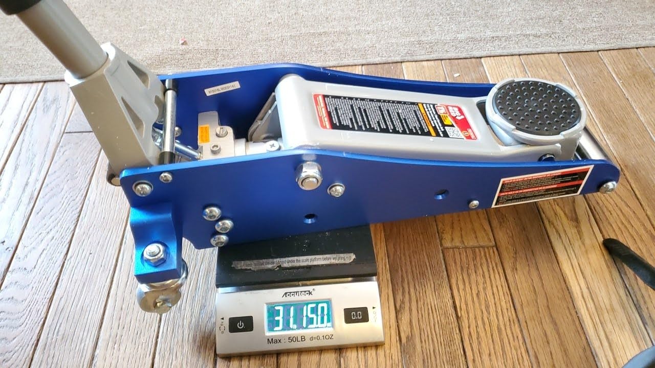 Torin 2.5 Ton Low Profile Aluminum/Steel Racing Floor Jack with Dual Piston Quick Lift Pump, 5521 lb Capacity, Lift Range 3.94