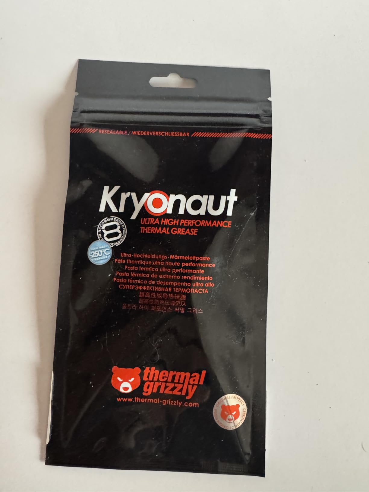 Thermal Grizzly Kryonaut - 1 Gram - Extremly High Performance Thermal Paste - for Demanding Applications and Overclocking CPU/GPU/PS4/PS5/Xbox customer photo 2