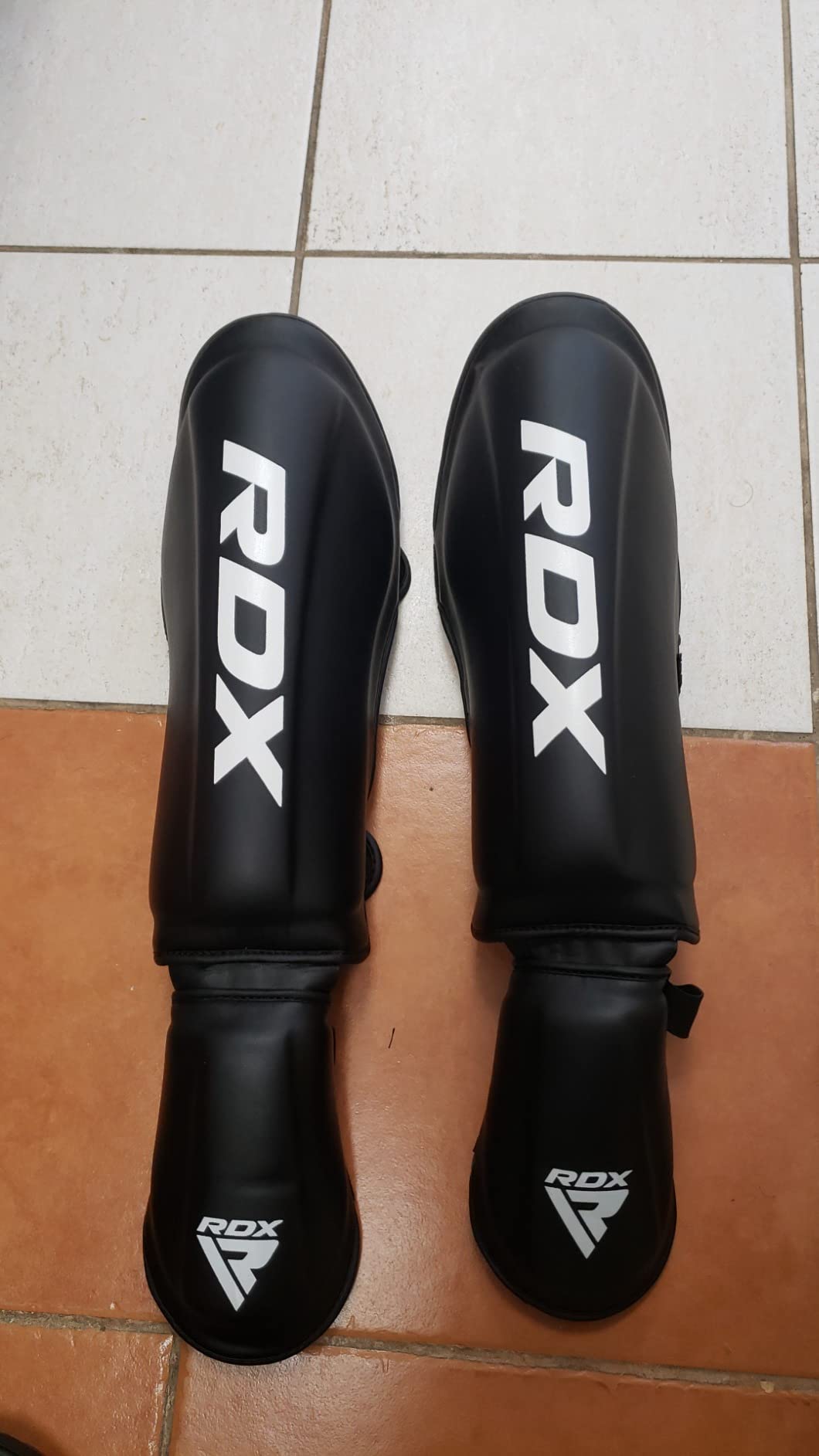 RDX Shin Guards Kickboxing Muay Thai, SATRA SMMAF Approved, Premium Maya Hide Leather, Leg Instep Protection Pads customer photo 1
