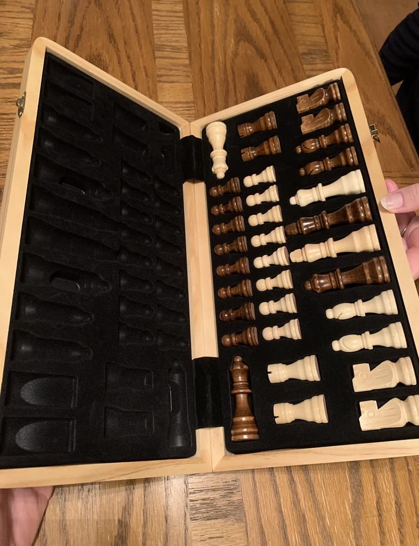 Chess Armory Wooden Chess Set 15 Inch - Classic Handcrafted Game Board for Adults with Extra Queen Pieces and Storage Box - Ideal for Home and Travel - Non-Magnetic customer photo 2