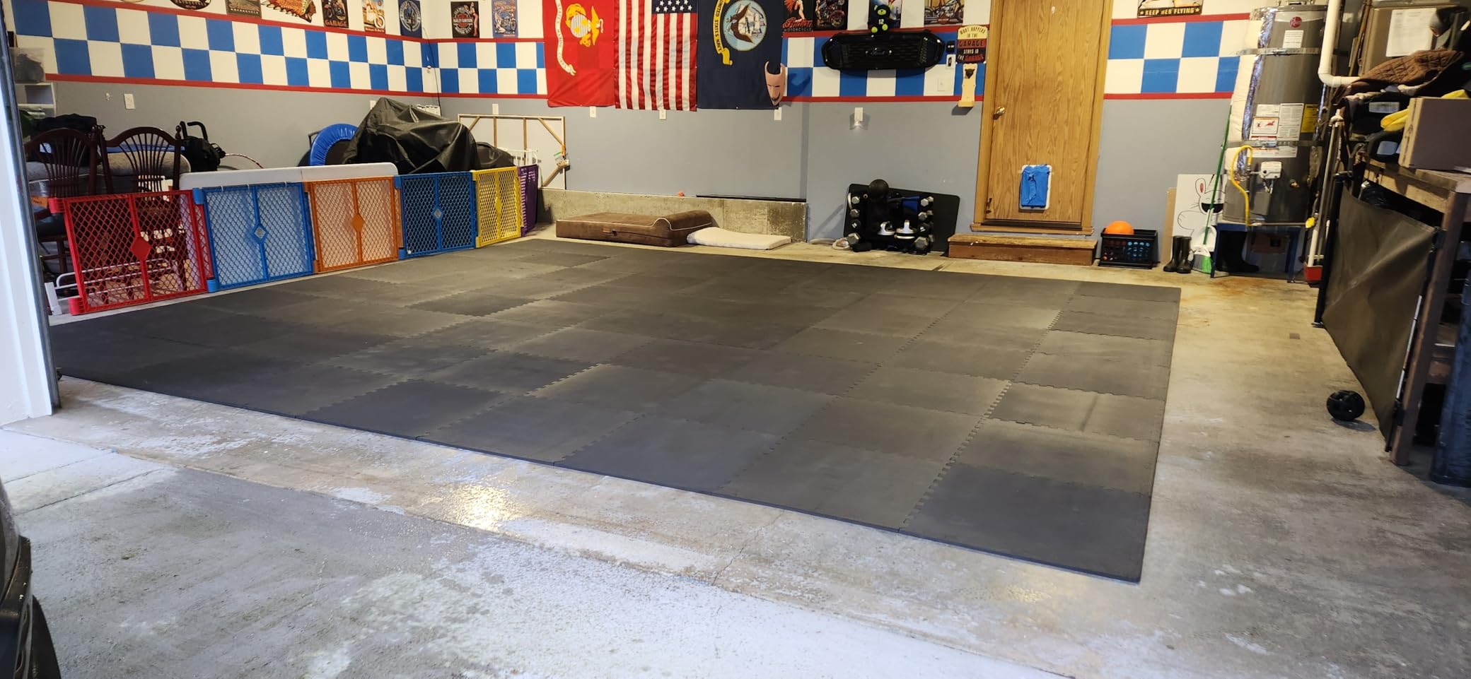 BalanceFrom Puzzle Exercise Mat with EVA Foam Interlocking Tiles for MMA, Exercise, Gymnastics and Home Gym Protective Flooring, 1/2