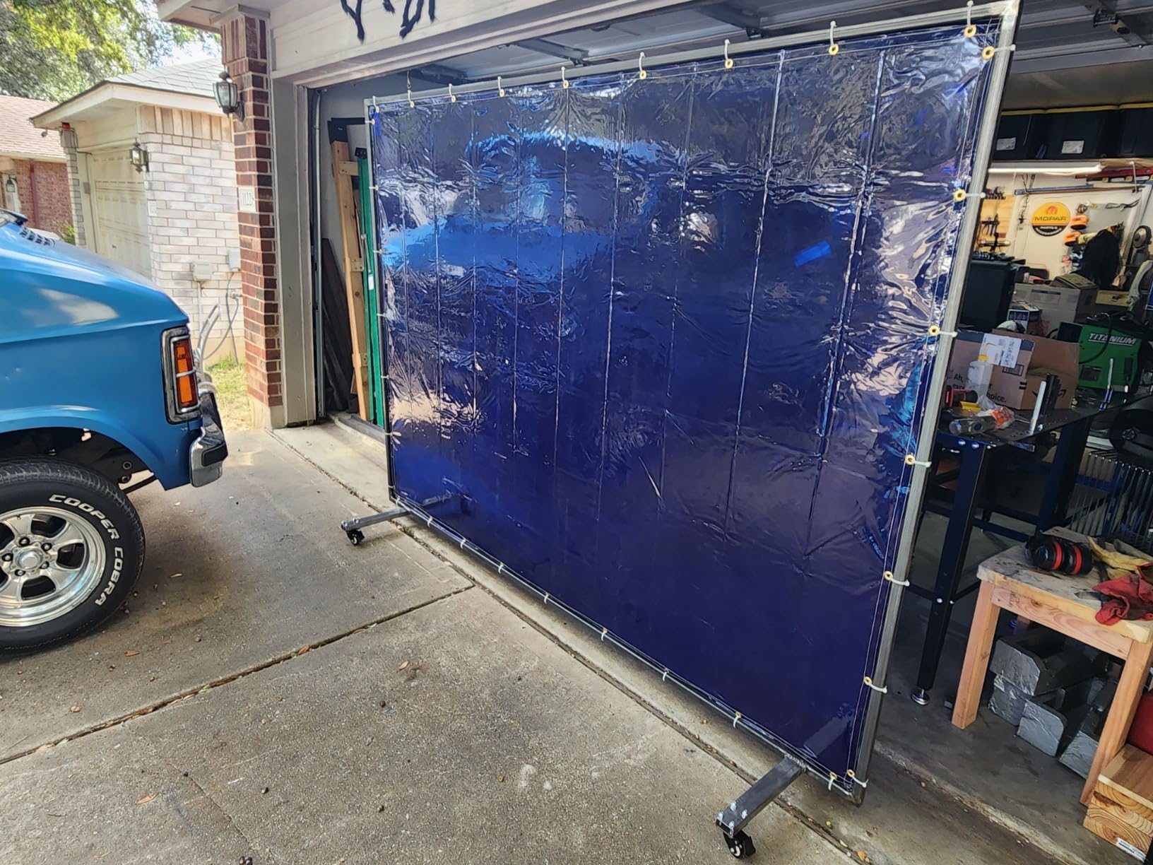 Steiner 325-6X8 6x8 ft ArcView Blue Transparent FR Vinyl Welding Screen customer photo 1