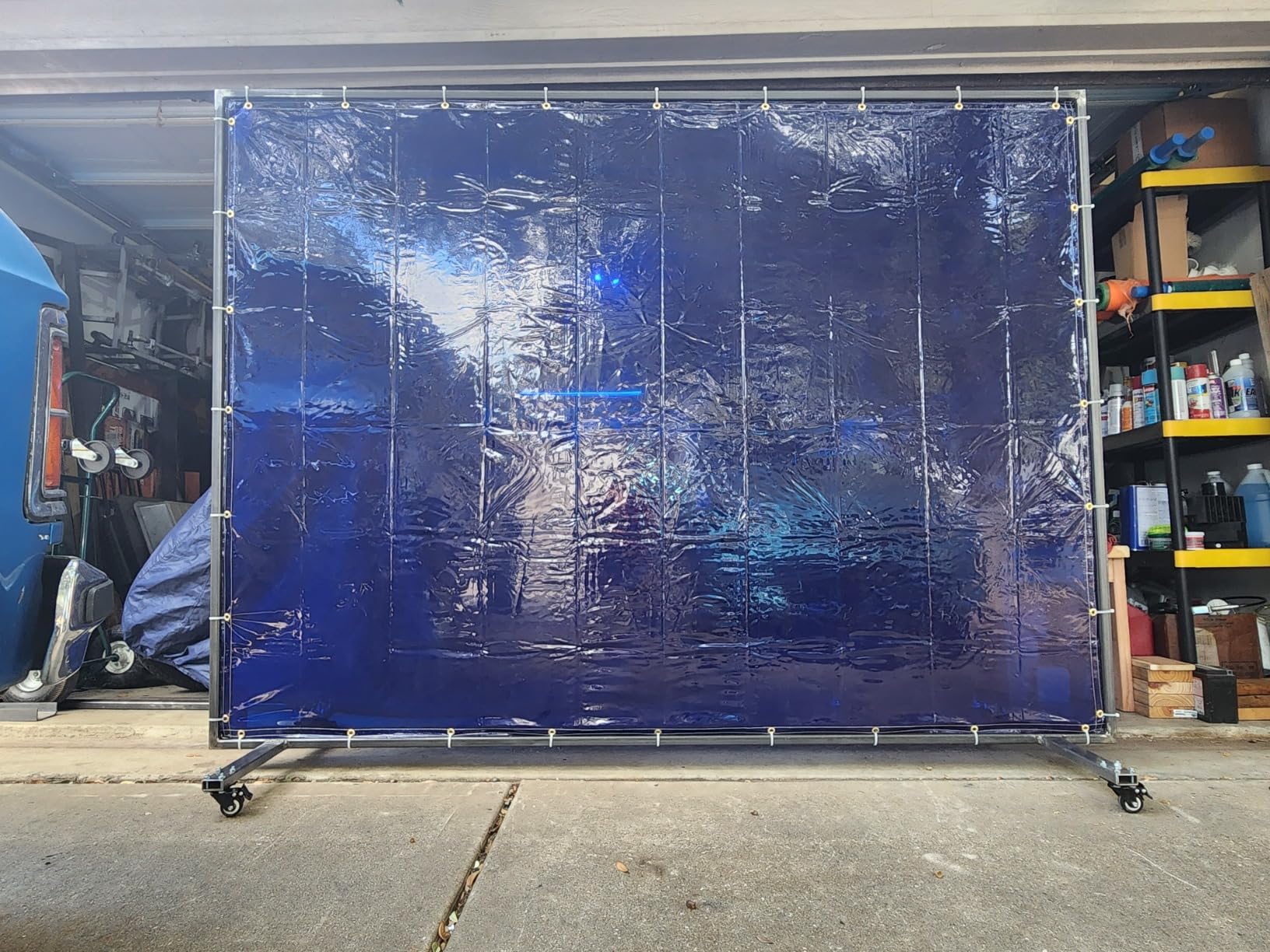 Steiner 325-6X8 6x8 ft ArcView Blue Transparent FR Vinyl Welding Screen customer photo 2