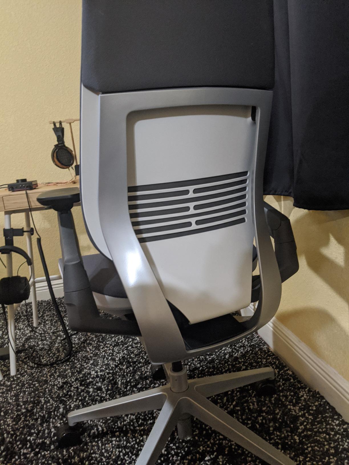 Steelcase Gesture Office Chair - Ergonomic Work Chair with Wheels for Carpet - Comfortable - Intuitive-to-Adjust for Desk - 360-Degree Arms - Nickel Gray Fabric customer photo 2