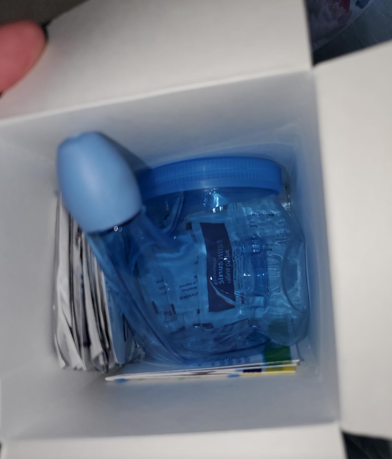 SinuCleanse Soft Tip Micro-Filtered Nasal Wash System, Relieves Nasal Congestion Due to Cold & Flu, Dry Air, Allergies, 30 All-Natural Saline Packets, Made in USA customer photo 1