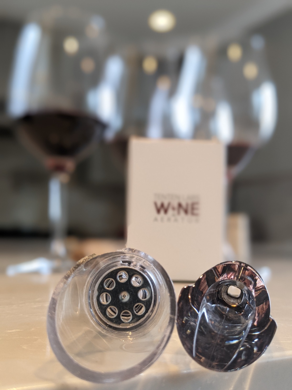 TenTen Labs Premium Wine Aerator Pourer Spout (2-Pack) - Rich Bubbles for Improved Flavor & Aroma - Wine Accessories for Wine Lovers with No-Drip Design - Perfect Gifts for Women and Men - Black customer photo 2